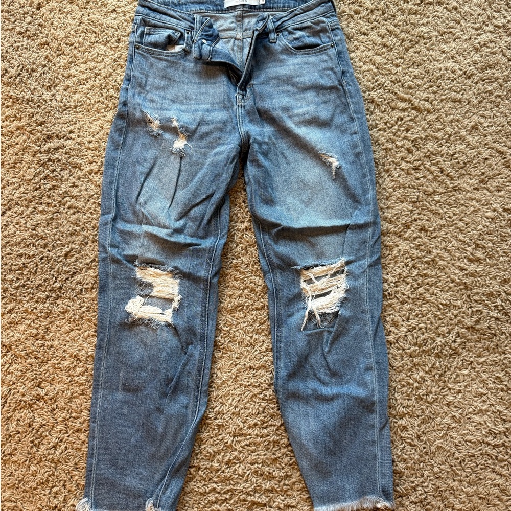 Hidden Distressed Women's Jeans